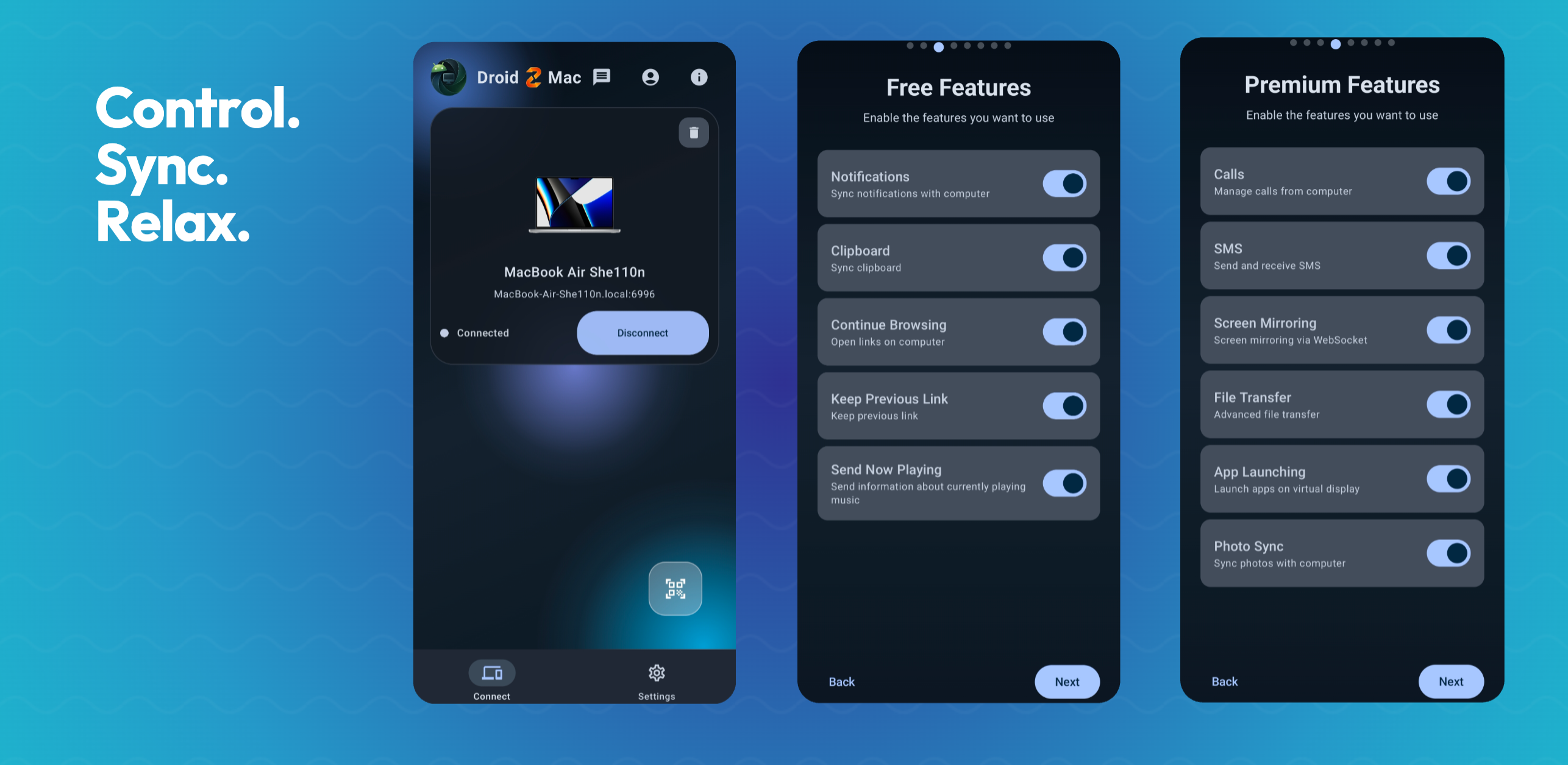 Droid2Mac - sync Android with macOS and Mac